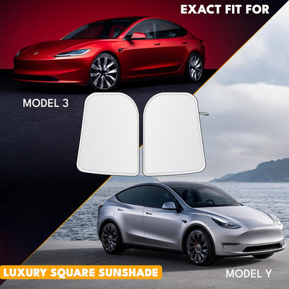 EcoNour 2 Piece Foldable Car Windshield Sun Shade – UV & Heat Protection, Interior Cooling, Durable Upgraded Design, Easy Fold, Front Window Sunshade - Medium (31" L x 28" W)
