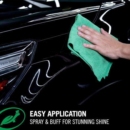 Turtle Wax Hybrid Solutions Ceramic Acrylic Black Car Wax Spray, Restores Apperance of Black Car Paint, Ceramic Coating Protection, Extreme Water Beading, High Gloss Shine, 16 oz (Pack of 1)