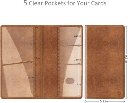 FINPAC Car Registration and Insurance Card Holder, Vehicle Glove Box Card Organizer Wallet Automobile Accessories for License
