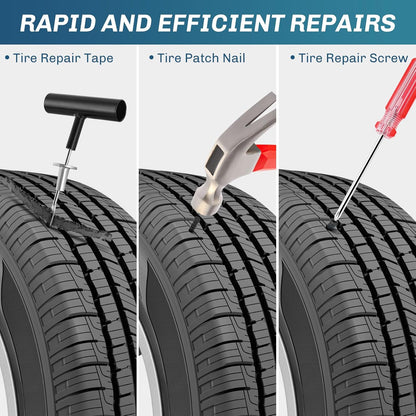 GOOACC Tire Repair Kit - 106pcs Heavy Duty Tire Plug Kit Flat Tire Puncture Repair Kit for Car, Motorcycle, ATV, UTV, RV, Tractor, Trailer