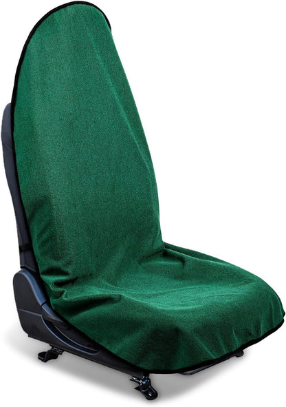 Waterproof Sweating Car Seat Cover for Post Gym Workout, Running, Swimming, Beach and Hiking, Universal Fit Non-Slip Towel Bucket Seat Protector for Cars SUV Trucks, Machine Washable (Grey)