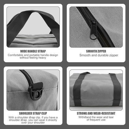 Small Tool Bag,Close Top Wide Mouth Tool Organizer Bag,Large Capacity Tool Bags for Men,Canvas Tool Storage Bag for Storage Handbag for Screwdrivers,Wrench,Pliers Hand Tools (black, 12 Inch)