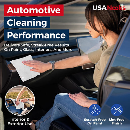 USANOOKS Microfiber Cleaning Cloth Grey - 12 Pcs (12.5"x12.5") - High Performance - 1200 Washes, Ultra Absorbent Microfiber Towel Weave Grime & Liquid for Streak-Free Mirror Shine - Car Washing Cloth