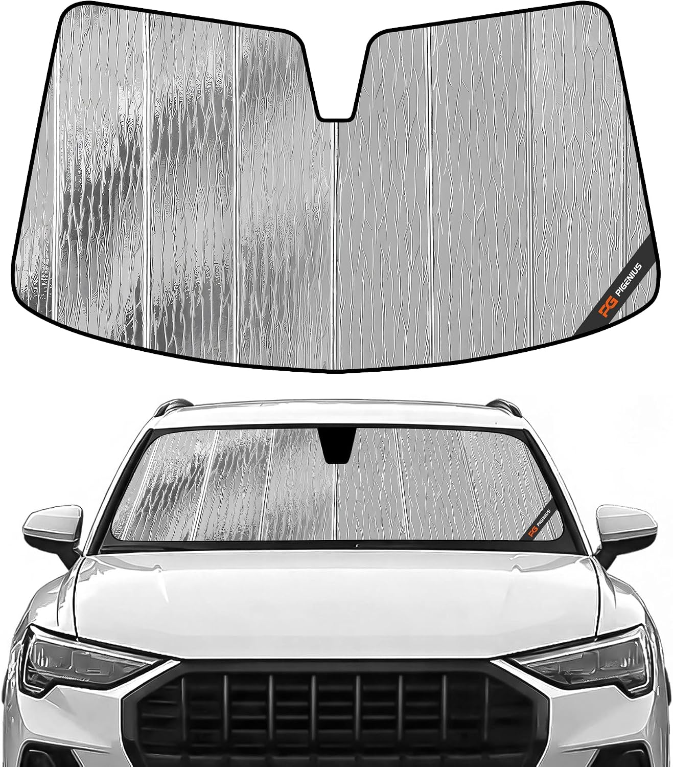 Pigenius Windshield Sunshade for Audi Q5/SQ5 2018-2025, Q5 Sportback/SQ5 Sportback 2021-2025, Q5 PHEV 2020-2025 - AstraGuard