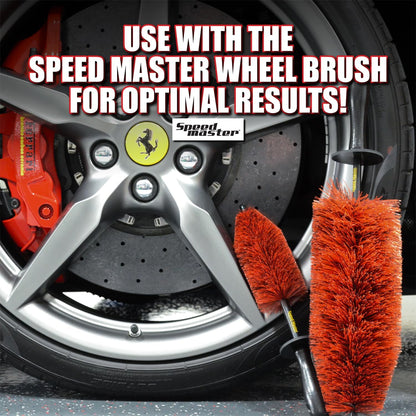 Speed Master Wheel Brush | Memory Foam Bristles | Safe on All Wheel Types | Clean Your Wheels with Ease!