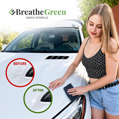FREEZE2TRIM Breathe Green Nano Sparkle Cloth Car Scratch Remover, Advanced Nanotechnology, Nanosparkle Cloth for Car Scratches Reusable Repair and Buffer Safe for All Cars and Colors