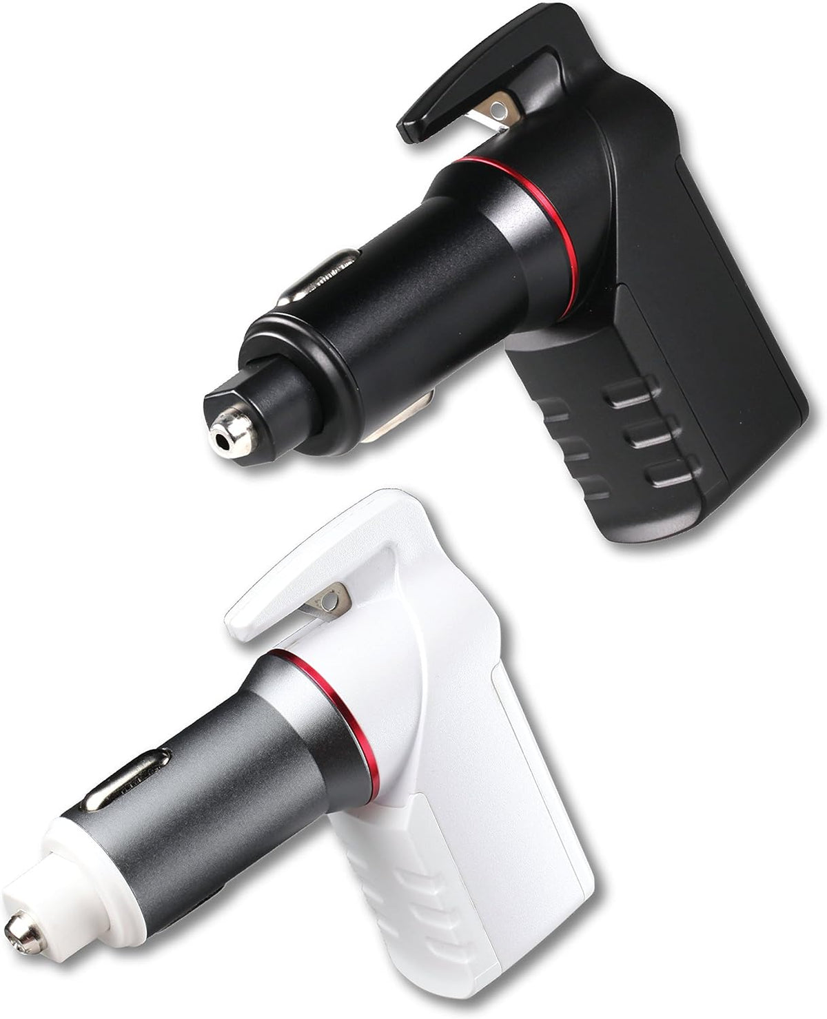 Ztylus Stinger Car Emergency Escape Tool, Spring-Loaded Window Breaker, Car Safety Hammer, Seatbelt Cutter and Window Glass Breaker, USB Car Charger, 2 USB Ports Max 2.4A (Black)