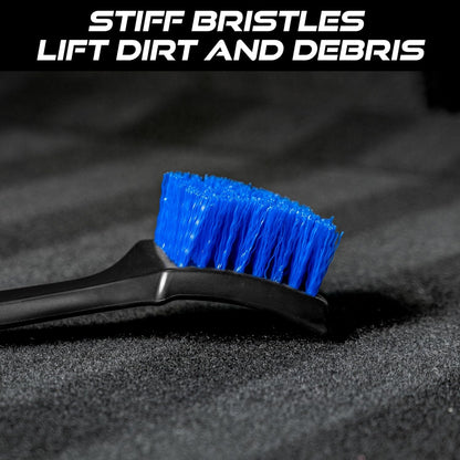 Viking Carpet Cleaning and Scrub Brush for Floor Mats, Cleaning Brush for Car Interior and Home, Black and Blue, 8.3 inch x 2.5 Inch