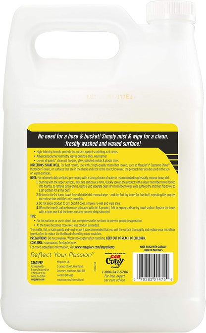 Meguiar's Ultimate Waterless Wash & Wax, Scratch-Free Waterless Car Cleaning Spray That Makes Detailing Quick and Easy, 2-in-1 Cleaner and Protection to Help Your Ride Shine, 26 Oz