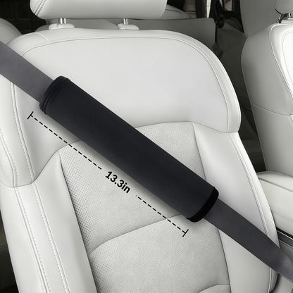 Extra Long Car Seat Belt Cover, 2Pack Waterproof Seatbelt Shoulder Pad for Comfortable Driving, Soft Seatbelt Strap Covers for Adults Kids Women & Men, Machine Washable, Grey