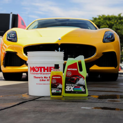 Mothers Triple Action Foam Wash, 100 oz. — pH Balanced, Eco-Friendly, Super-Sudsy, Foam Cannon, Safely Clean Without Stripping Wax, Sealant or Coating, Remove Dirt & Grime, Super Concentrated (05610)
