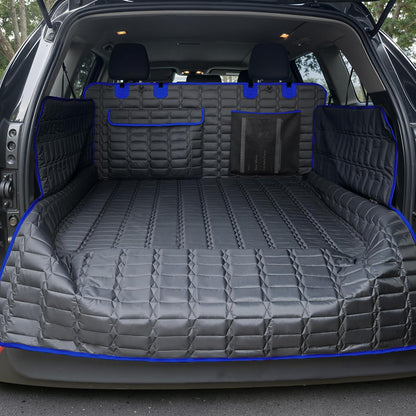Reliadura SUV Cargo Liner for Dogs, Waterproof Dog Trunk Cover with Bumper Flap Protector, Pet Cargo Mat for SUVs Sedans Vans, Non-Slip Scratchproof Dog Seat Cover, Large Size Universal Fit