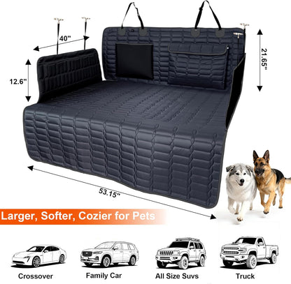 Reliadura SUV Cargo Liner for Dogs, Waterproof Dog Trunk Cover with Bumper Flap Protector, Pet Cargo Mat for SUVs Sedans Vans, Non-Slip Scratchproof Dog Seat Cover, Large Size Universal Fit