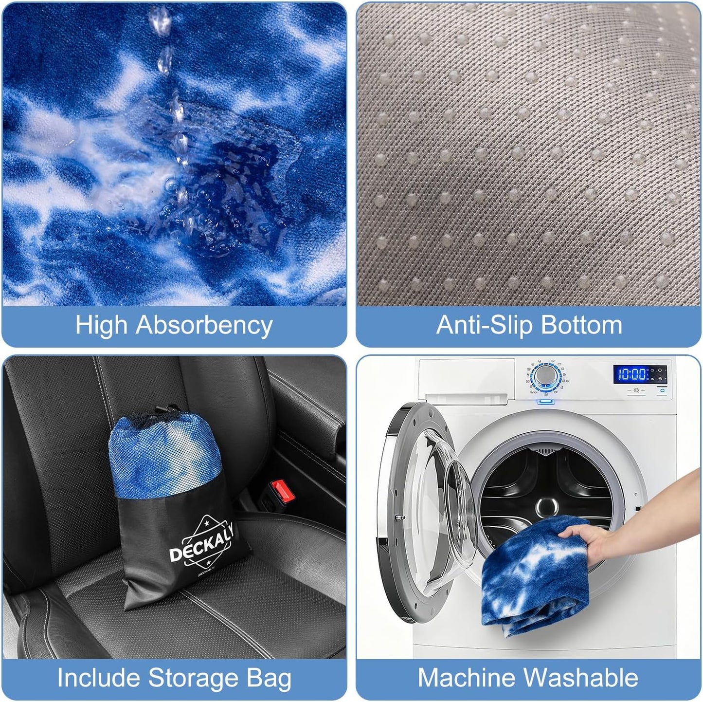 Waterproof Sweating Car Seat Cover for Post Gym Workout, Running, Swimming, Beach and Hiking, Universal Fit Non-Slip Towel Bucket Seat Protector for Cars SUV Trucks, Machine Washable (Grey)