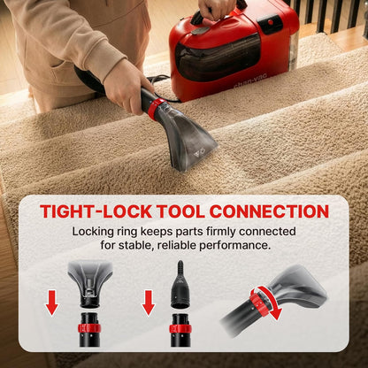 Shop-Vac Portable Carpet Cleaner Machine, Upholstery Cleaner with Steam & Heating System, 3 Modes Deep Stain Removal with Self-Cleaning Tool, for Car, Furniture, Stairs and Fabric Cleaning, 5430225