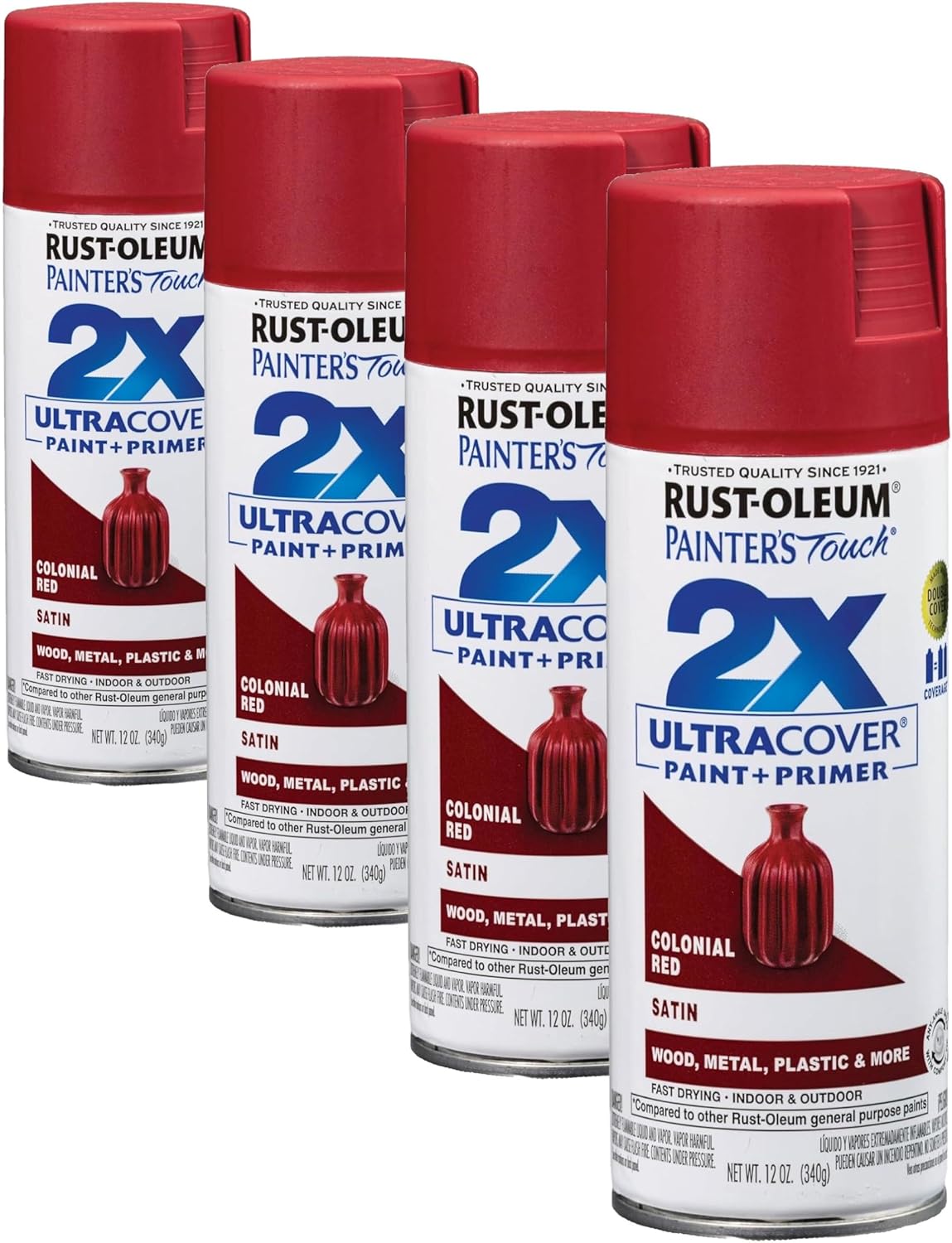 Rust-Oleum 334029 Painter's Touch 2X Ultra Cover Spray Paint, 12 oz, Gloss Clear - Colors E