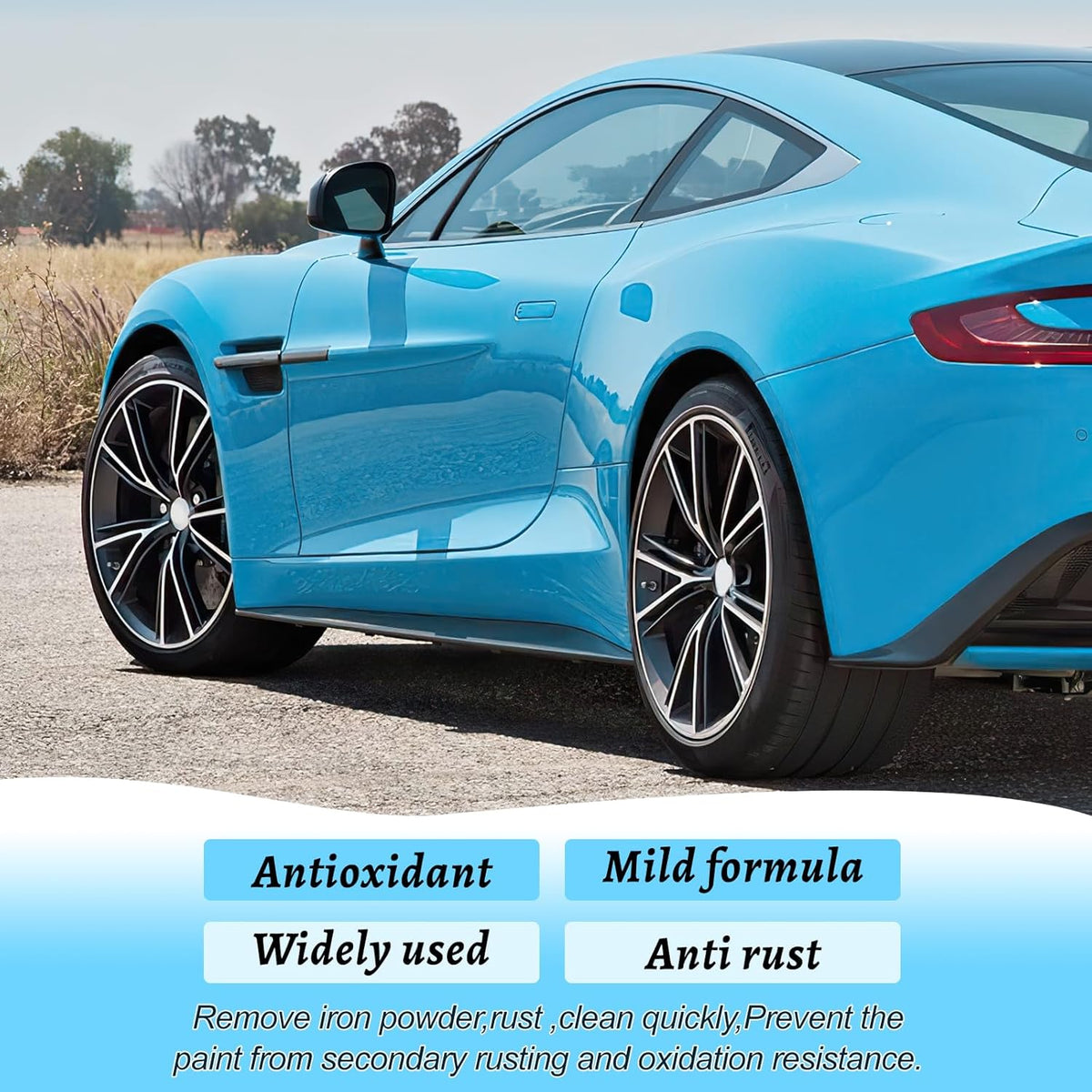 Car Rust Removal Spray,Iron Powder Remover,Rustout Instant Remover Spray,Multifunctional Paint Cleaner Car Maintenance Powder Spray Rust Remover Iron Cleaning,Iron Powder Remover for Car (3PCS*100ML)