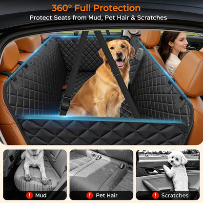 URPOWER Dog Car Seat Cover for Pets 100% Waterproof Seat Cover Hammock 600D Heavy Duty Scratch Proof Nonslip Durable Soft Back Seat Covers for Cars and SUVs