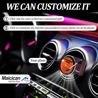 Maicican 12PCS Customizable Car Air Freshener Vent Clip, Pop Singer Album Cover Record Player Shape, Music Lover Gifts. (Fashion)