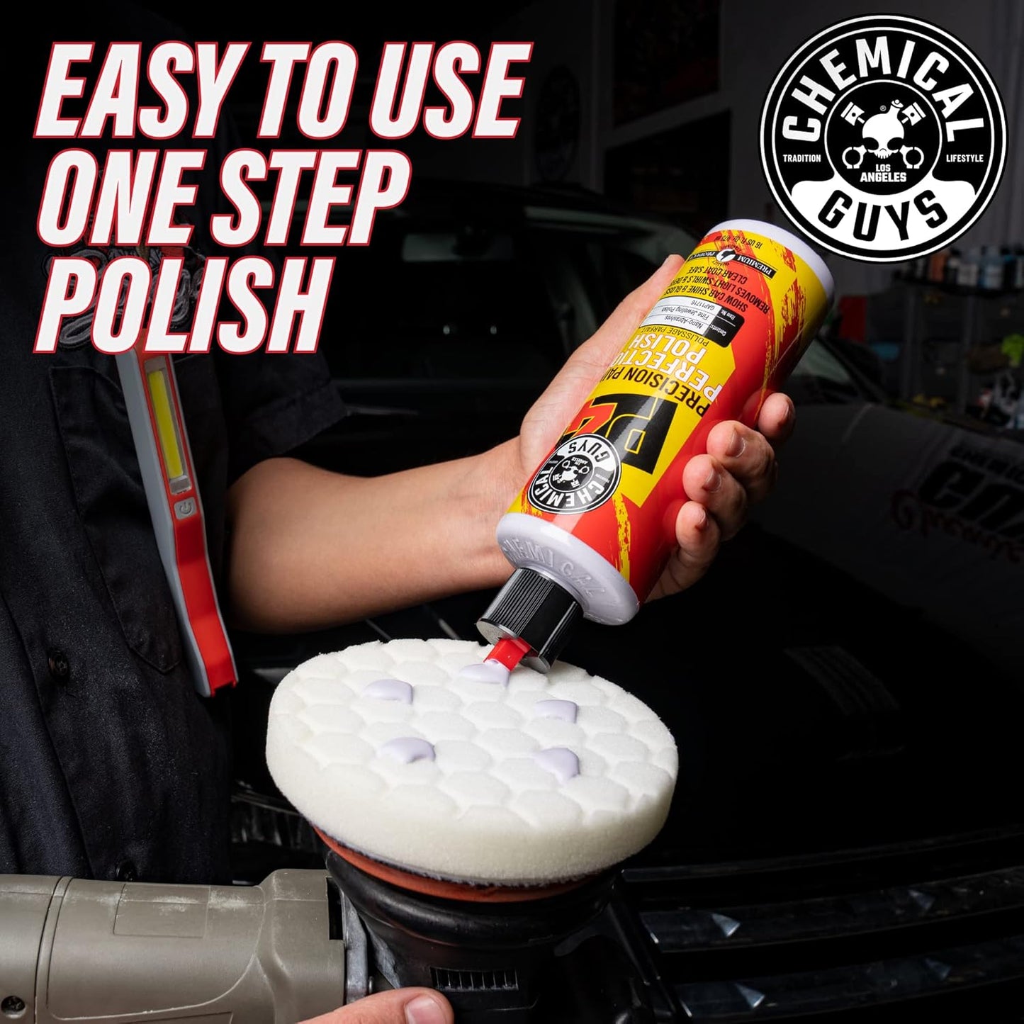 Chemical Guys C4 & P4 Clear Cut Correction Compound and Precision Paint Perfection Polish Combo - Removes Scratches, Swirls, Towel Marks, and Etching, Restores Gloss, Polishing Kit - 2 x 16 oz