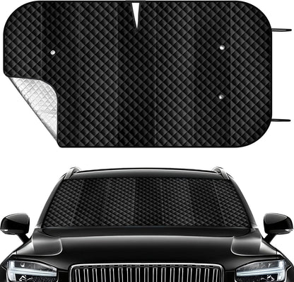 Iridescent Sun Shade for Car Windshield, Foldable Universal Car Windshield Upgrade Sunshade Enhanced UV Rays Reflective Sun Visor Shade Keeps Vehicle Cool