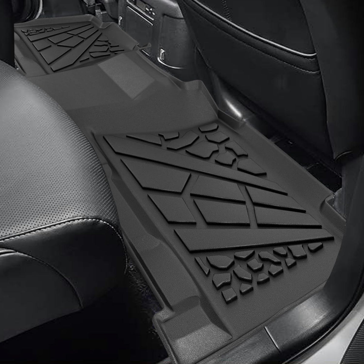 KARPAL Floor Mats for 2007-2013 Chevy Silverado & GMC Sierra 1500 Crew Cab / 2007-2014 2500/3500 HD(Footwell Coverage), All-Weather TPE Custom Fit Floor Liners Car Accessories