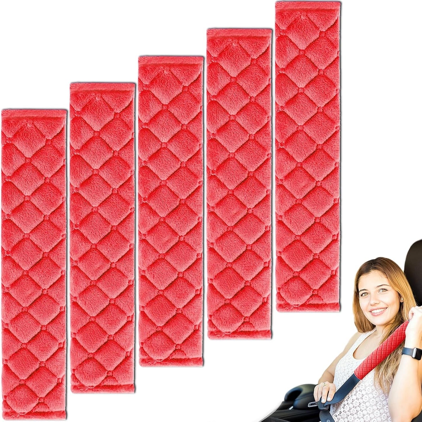 5 Pack Soft Car Seat Belt Cover Protector Comfort Auto Seatbelt Pads Strap Cushion Protecting Neck Shoulder Sedan SUV Trucks Car Interior Accessories for Adults Women Men 11 Inch Black