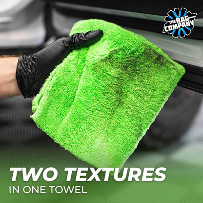 The Rag Company - Creature Edgeless Auto Detailing Towels (10-Pack) Professional 70/30 Blend, Dual-Pile Plush Microfiber, Buffing & Polishing, 420gsm, 16in x 16in, Black