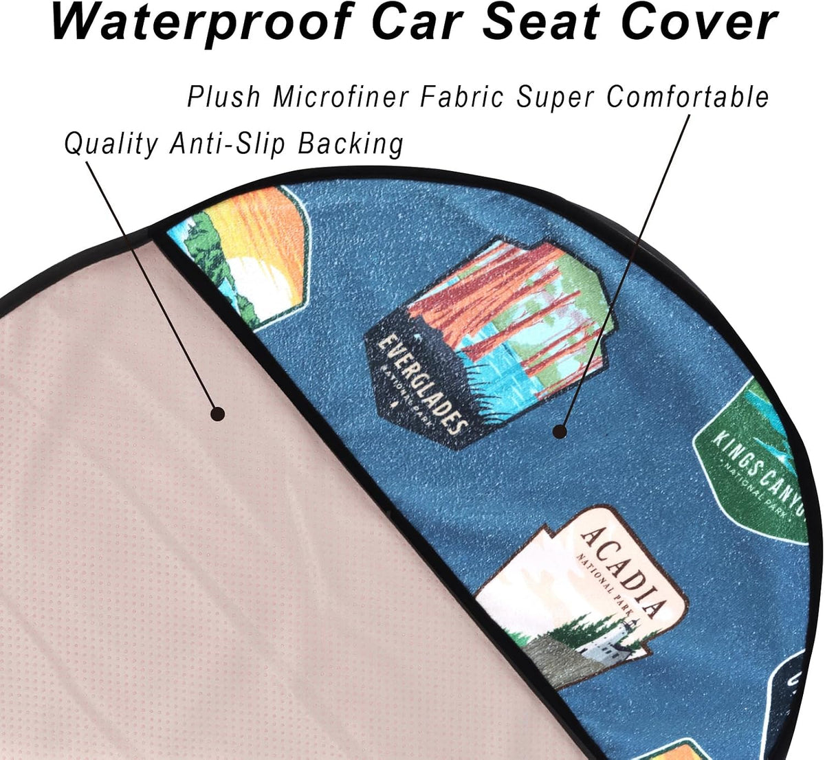Car Seat Cover Protector Front Seats,for Gym Workout,Running,Swimming,Beach and Hiking,Waterproof Sweat Towel Bucket Seat Covers for Cars SUV Trucks (Black, 1Pcs)