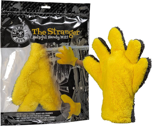 Chemical Guys MIC510 The Stranger Helpful Handy Car Wash Mitt - Yellow, Microfiber Towels for Detailing, Holds Tons of Soapy Suds, Flexible - Perfect for Car Cleaning