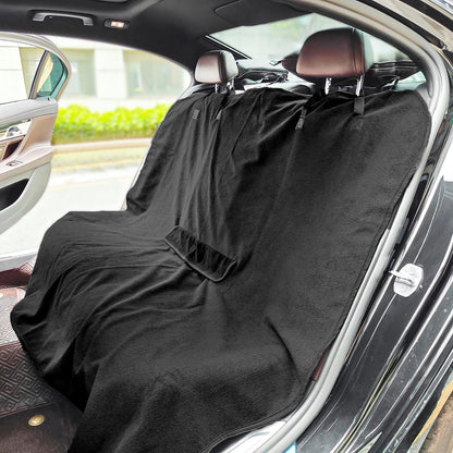 Waterproof Sweating Car Seat Cover for Post Gym Workout, Running, Swimming, Beach and Hiking, Universal Fit Non-Slip Towel Bucket Seat Protector for Cars SUV Trucks, Machine Washable (Grey)