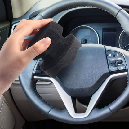 BBTO 6 Pcs Tire Hex Grip Dressing Applicator Washable Shine Applicator Dressing Pad Car Detailing Foam Sponge Reusable Cleaner Sponge for No Slip Tire
