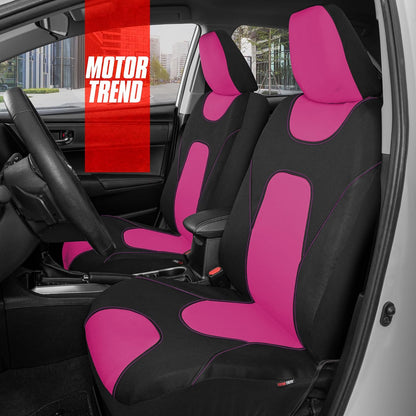 Motor Trend AquaShield Waterproof Front Seat Covers, Black Seat Covers for Cars – Neoprene Front Car Seats Cover, SUV Seat Covers Protector - Car Interior Cover for Auto, Trucks, & Dog Owners