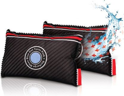 Reusable Car Dehumidifier Bag (2 Pack) Rechargeable Dehumidifier bags for Car, Trucks, and RVs - Prevent Damp & Moisture on Windscreens - Leakproof Moisture Absorber for Car and Home