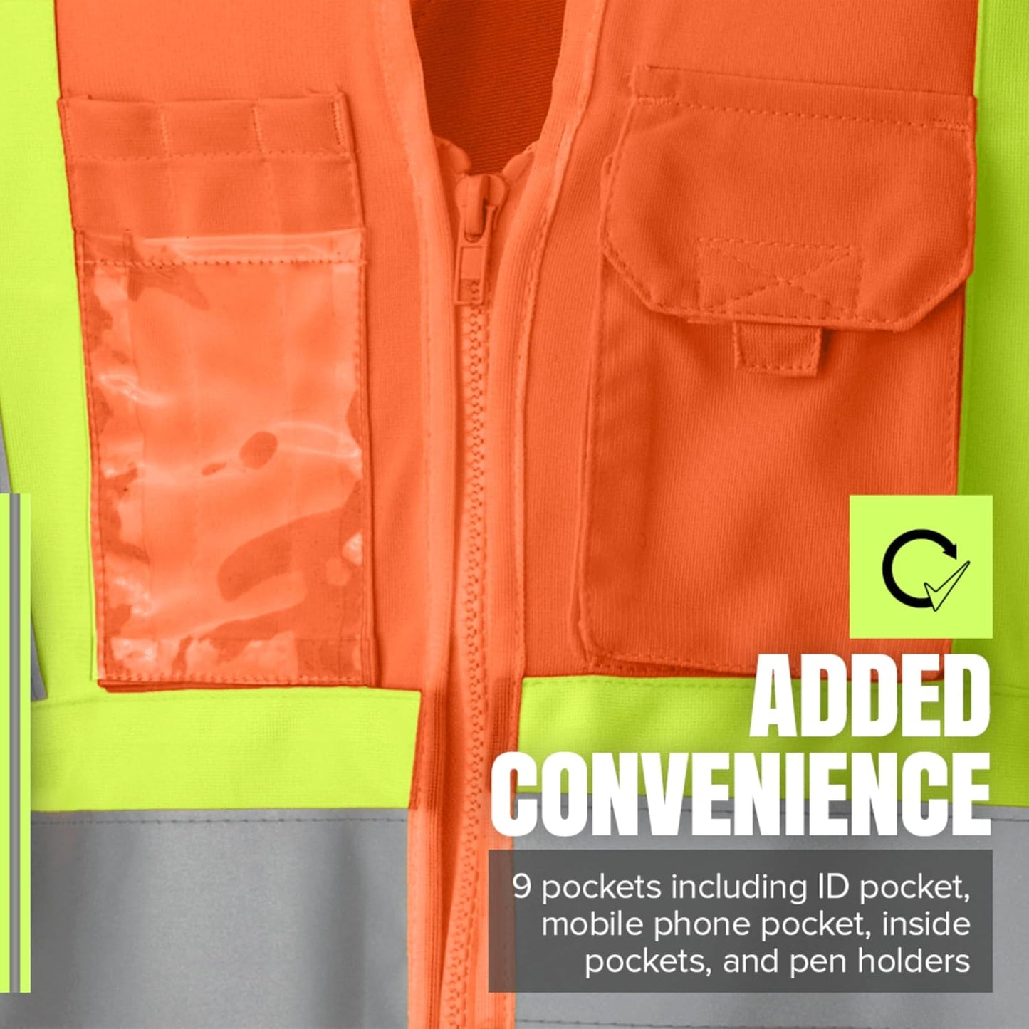 Pioneer Safety Vest for Women With Pockets - Hi-Vis Reflective Tape - For Construction