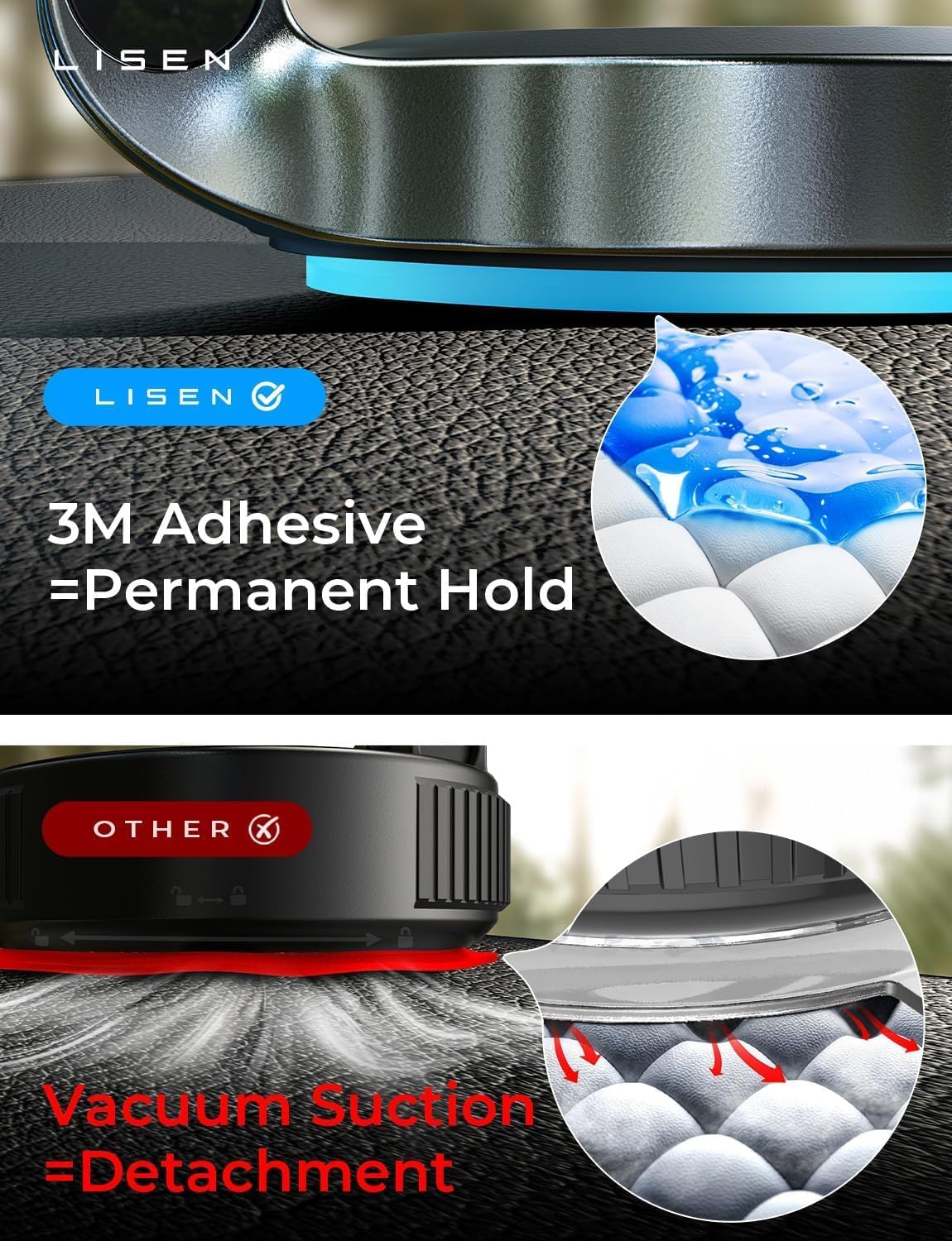 LISEN for MagSafe Car Mount for iPhone 17 Pro Max [24 Strong Magnets] Classic Magnetic Phone Holder for Car Dashboard Magnet Phone Mount Car Cell Phone Holder for iPhone 17 Pro Max Air 16 15 14 13 12