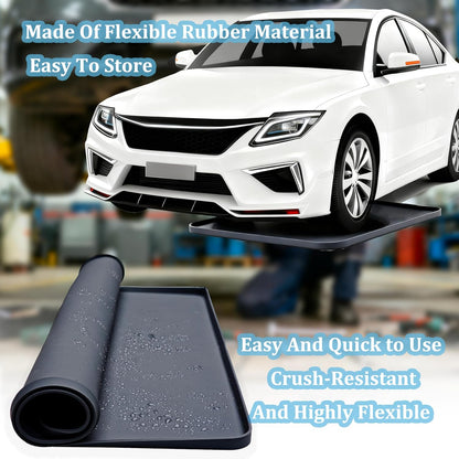 Oil Drip Pan for Under Car, Oil Spill Mat for Garage Floor Waterproof Driveway Outdoor Oil Drip Tray Silicone Oil Drip Pan No Splatter Non-Slip Oil Catch Pan Easy to Clean Reusable