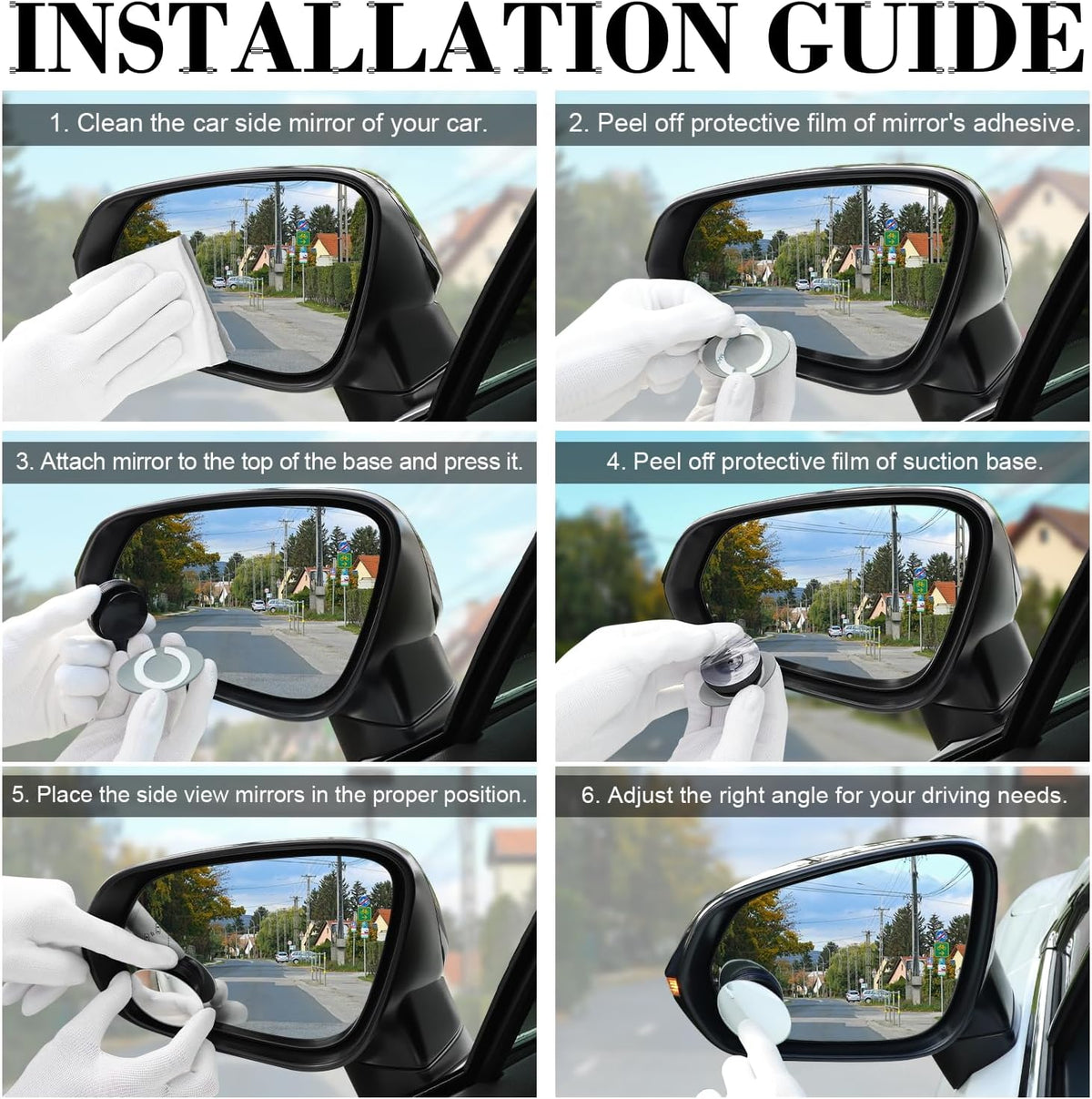 LivTee Blind Spot Car Mirror, HD Glass Frameless Convex Side Mirror Blindspot, Wide Angle Rear View Mirrors for SUVs, Trucks and RVs - Car Accessories