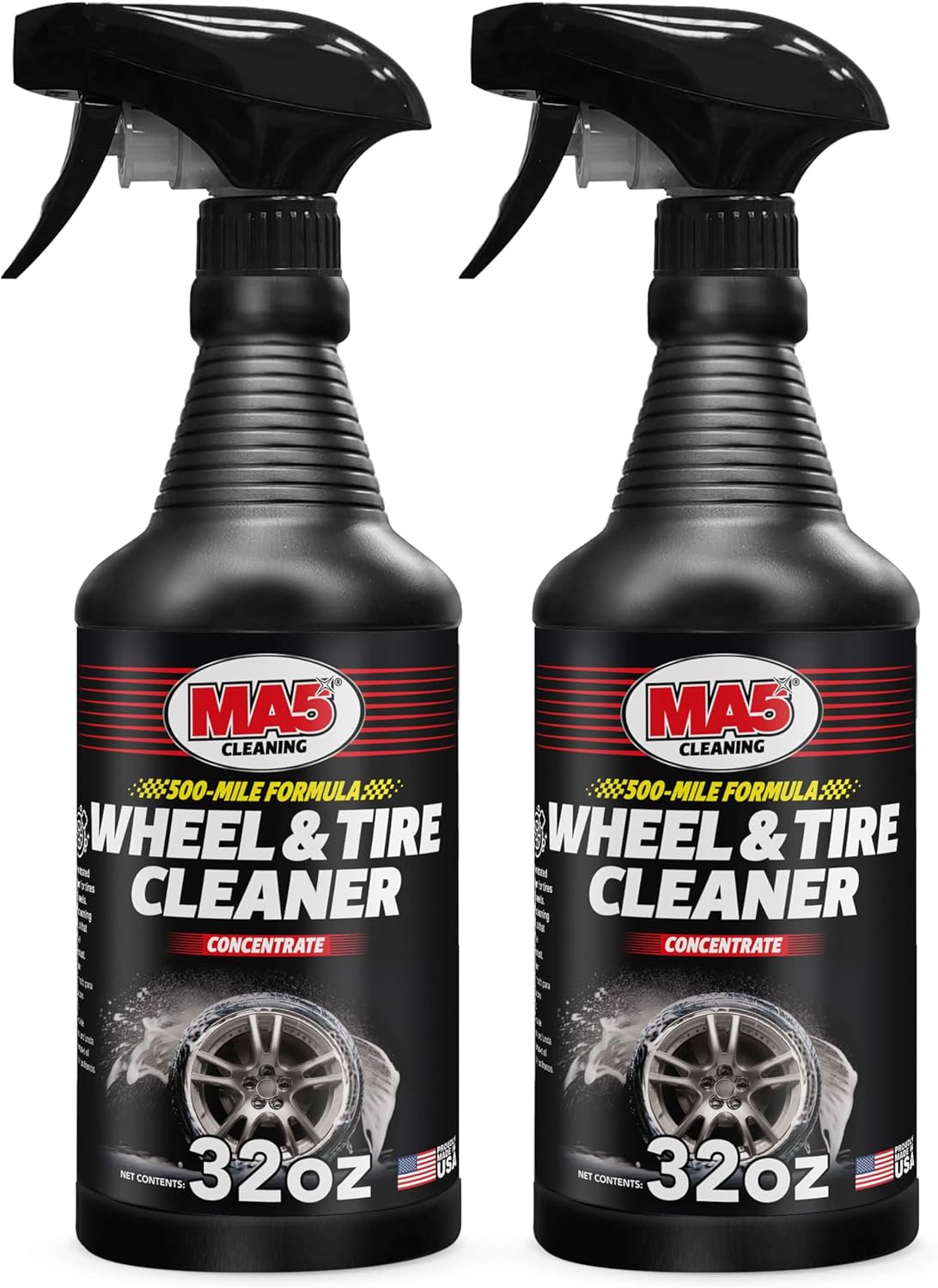 MA5X Wheel and Tire Cleaner | Concentrated, Brake Dust Remover | Wheel Cleaner Spray | 32oz Bottle | Pack of 1