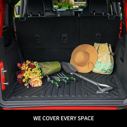 OEDRO Cargo Trunk Liner Fit for 2010-2017 Chevrolet Equinox L/LS/LT/LTZ/Premier& 10-17 GMC Terrain SL/SLE/SLT/Denali, All Weather Custom Fit Anti-Slip Cargo Mat, Black