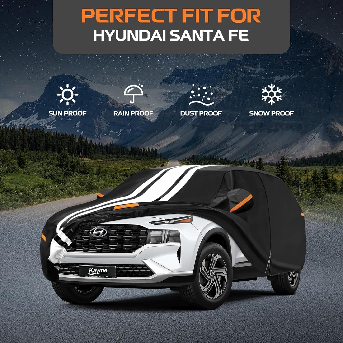 Kayme Heavy Duty Car Cover Custom Fit for BMW 3 Series 320i 325i 328i 330i 335i (1982-2026), Outdoor Full Exterior Cover with Tape and Towel, Rain Snow Sun UV Protection. - Colors B