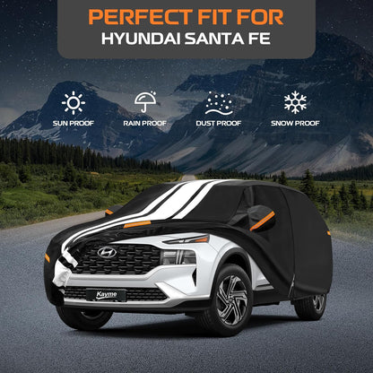 Kayme Heavy Duty Car Cover Custom Fit for BMW 3 Series 320i 325i 328i 330i 335i (1982-2026), Outdoor Full Exterior Cover with Tape and Towel, Rain Snow Sun UV Protection. - Colors B