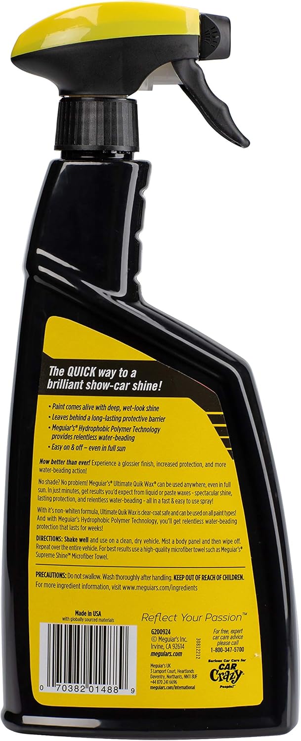 Meguiar's Ultimate Quik Wax, Durable Protection, Quick and Easy - 24 Oz Spray Bottle