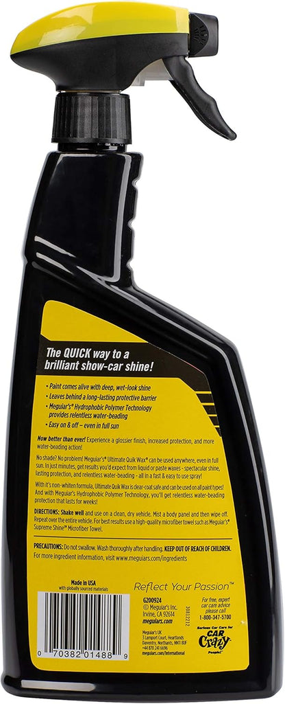 Meguiar's Ultimate Quik Wax, Durable Protection, Quick and Easy - 24 Oz Spray Bottle