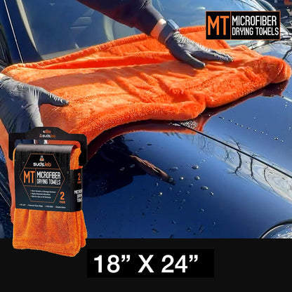 Suds Lab Large Microfiber Drying Towel (24 in x 35 in) Car Exterior Cleaning and Detailing Cloth, Safe On Plastic Trim, Glass, Carbon Fiber, Paint