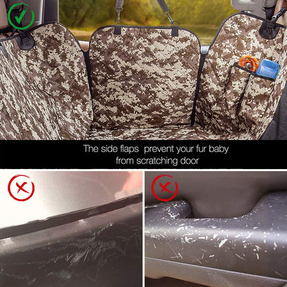 Luxury Dog Car Seat Cover for Back Seat Breathable Mesh Window Dog Hammock for Car 4-Layer Heavy Duty Waterproof Pet Seat Protector Scratch-Proof Car Seat Cover Perfect for Family Road Trips