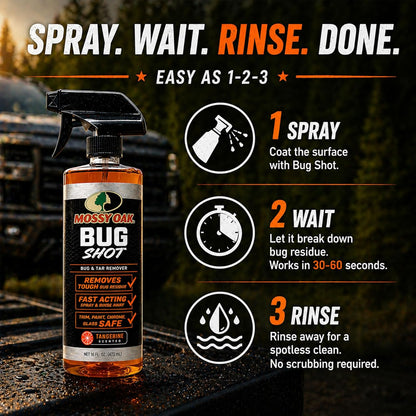 Mossy Oak Road Grime & Tar Remover - Removes Splatter, Road Tar, and Tree Sap - 16 oz, Ready-to-Use, Safe for Cars, Trucks, UTVs and ATVs