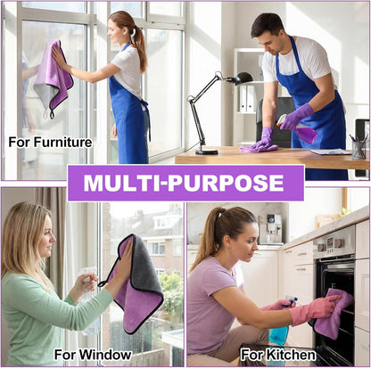 Nuenen 20 Pcs Microfiber Car Drying Towels Microfiber Cleaning Cloth 800 GSM Thick Plush Cleaning Dusting Cloth Auto Detailing Absorbent Towels Rags for Car Household Kitchen Window(Grey and Yellow)