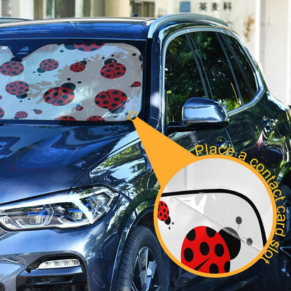 Black Leopard Car Windshield Sun Shade Animal Skin Print Foldable UV Ray Sun Visor Protector Sunshade to Keep Your Vehicle Cool (51" x 27.6")