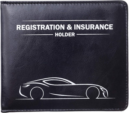 CANOPUS Car Registration & Insurance Holder with Magnetic Closure, Vehicle Document Organizer, Auto Glove Box Wallet, Includes 2 EZ Pass Strip Sets – Truck